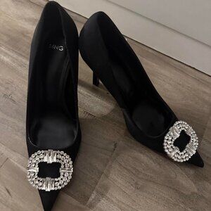 Mango Women's Black Pumps